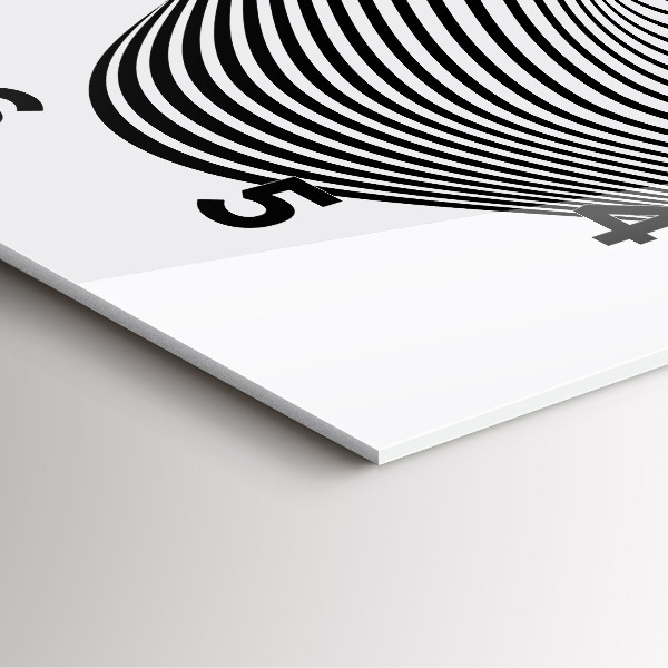 Horloge murale carrée Art en noir et blanc