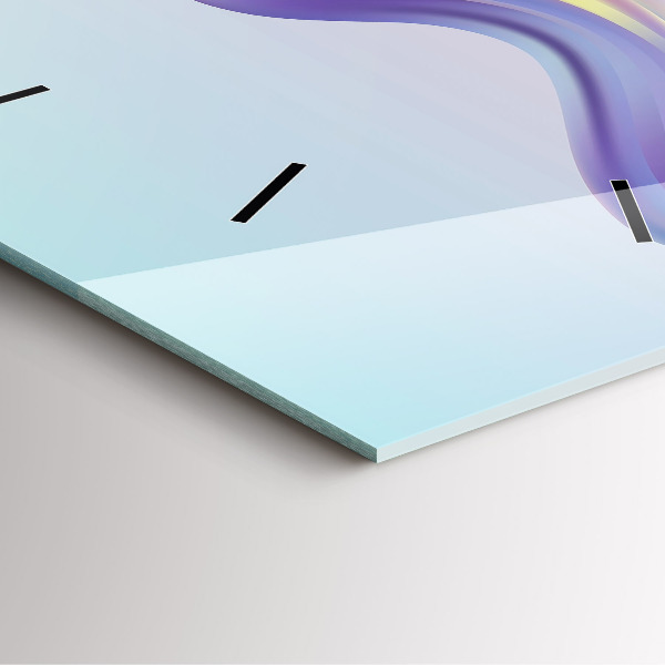 Horloge murale carrée Abstraction de vague pastel