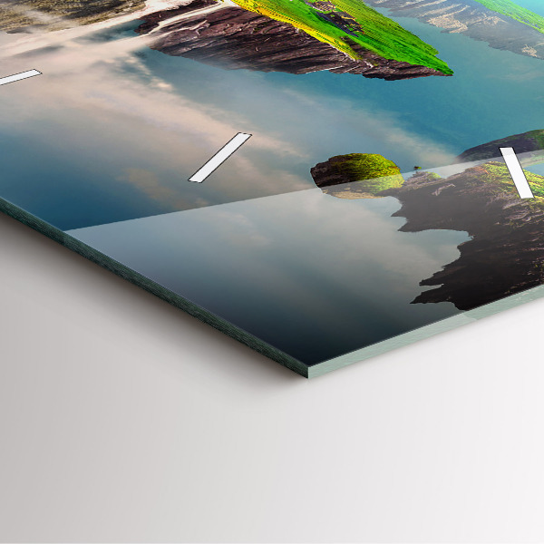 Horloge carrée en verre fantaisie chinoise