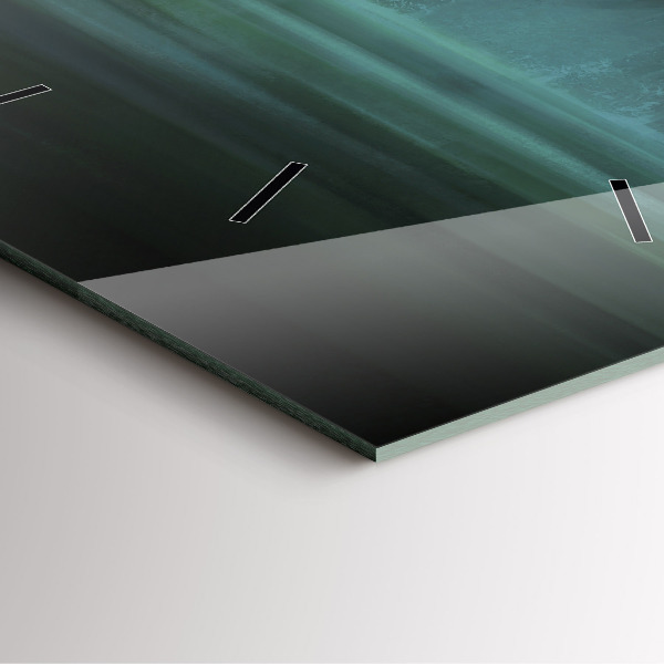 Horloge murale carrée 'L''homme et le monstre dans le marais'