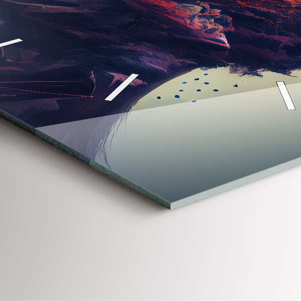 Horloge murale carrée Femme abstraite