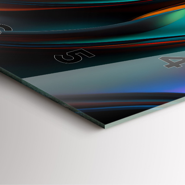 Horloge murale carrée Vague futuriste