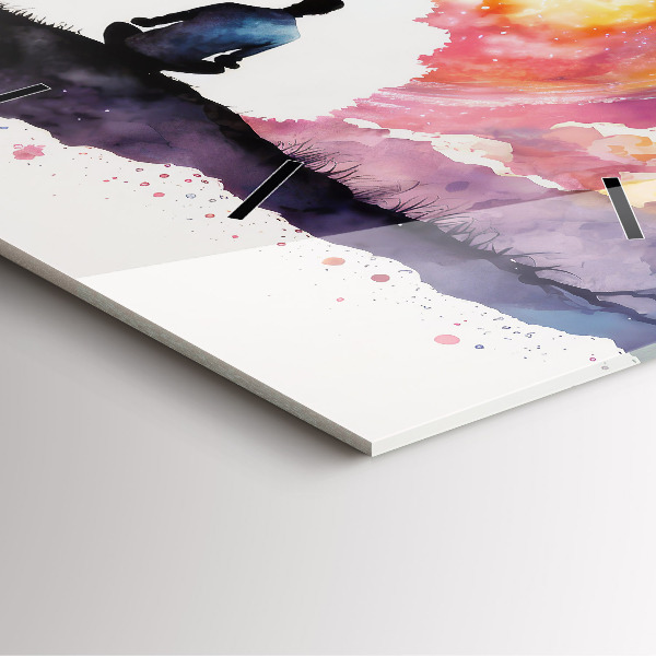 Horloge murale carrée Style de vie méditatif