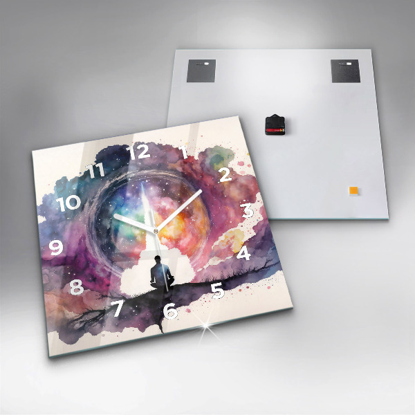 Horloge murale carrée Style de vie méditatif