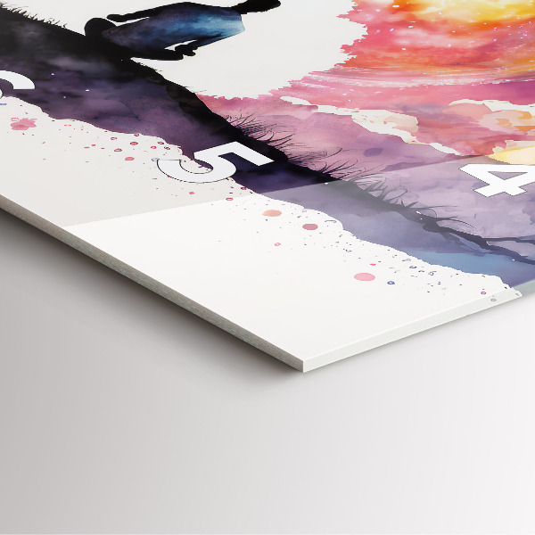 Horloge murale carrée Style de vie méditatif