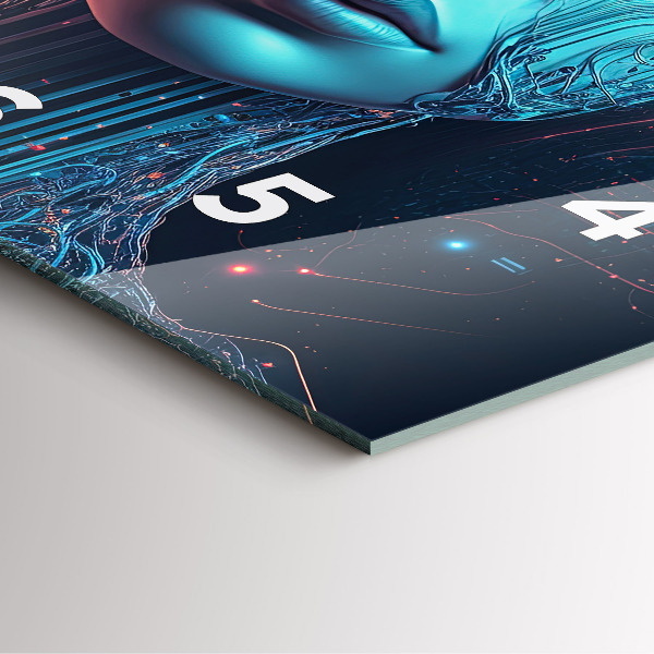 Horloge murale carrée Intelligence artificielle