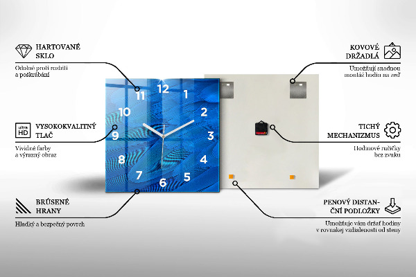 Horloge murale carrée Intelligence artificielle