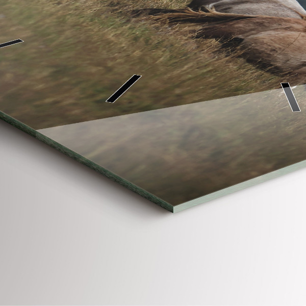 Horloge murale carrée Chevaux au galop