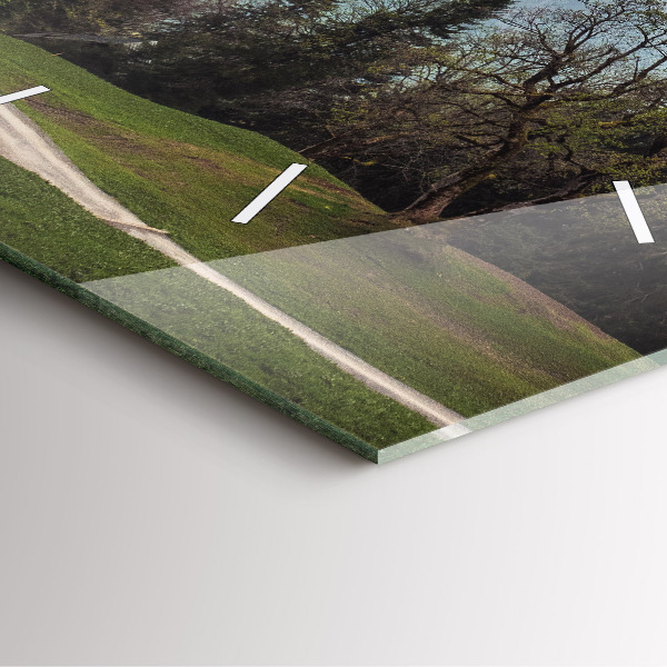 Horloge murale carrée Vue sur la montagne