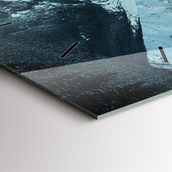 Horloge murale carrée Chaîne de montagnes en hiver