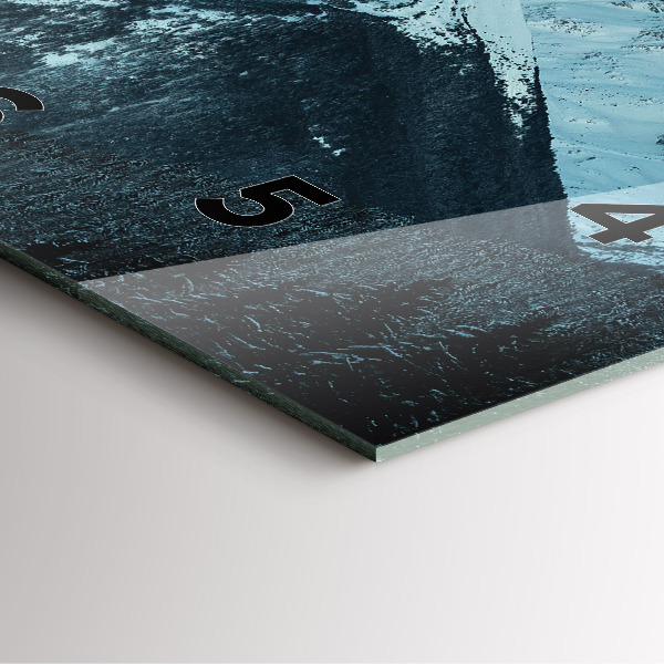 Horloge murale carrée Chaîne de montagnes en hiver