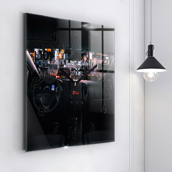 Horloge murale carrée Voiture à Tokyo