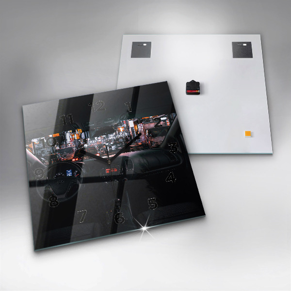 Horloge murale carrée Voiture à Tokyo