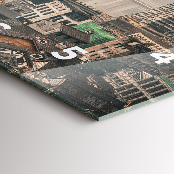 Horloge murale carrée Vieille ville de Chongqing