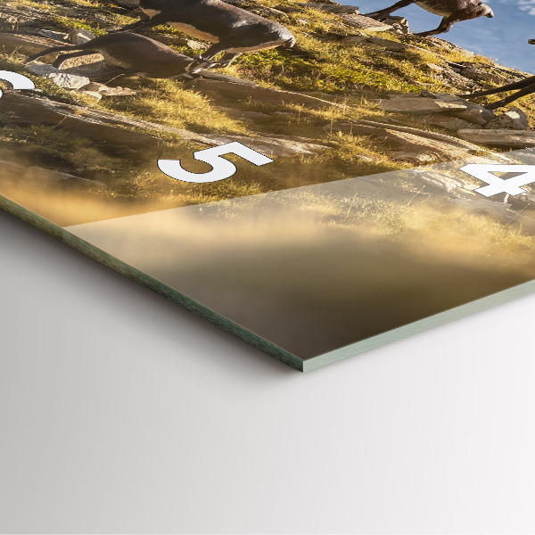 Horloge murale carrée 'Chèvre dans la Vallée d''Aoste'