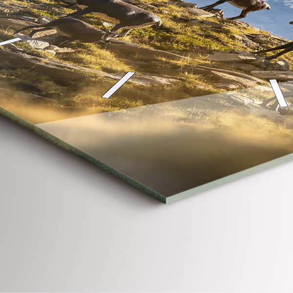 Horloge murale carrée 'Chèvre dans la Vallée d''Aoste'