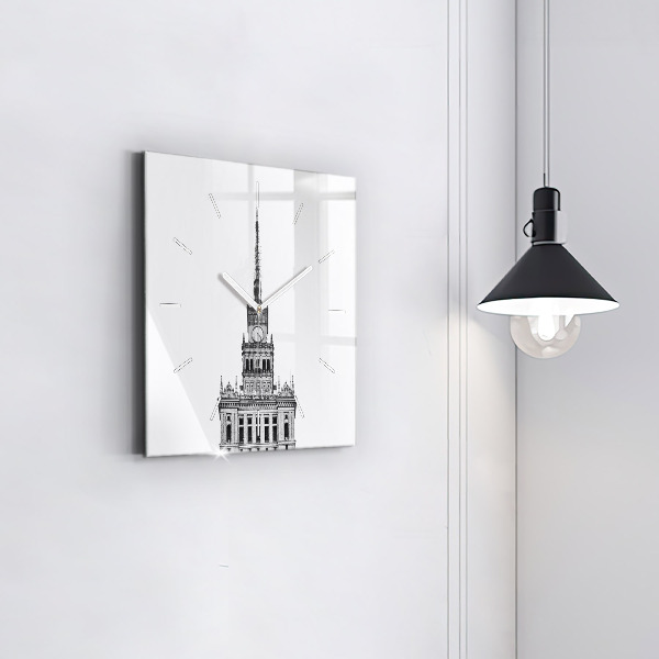 Horloge murale carrée Palais de la culture et de la science