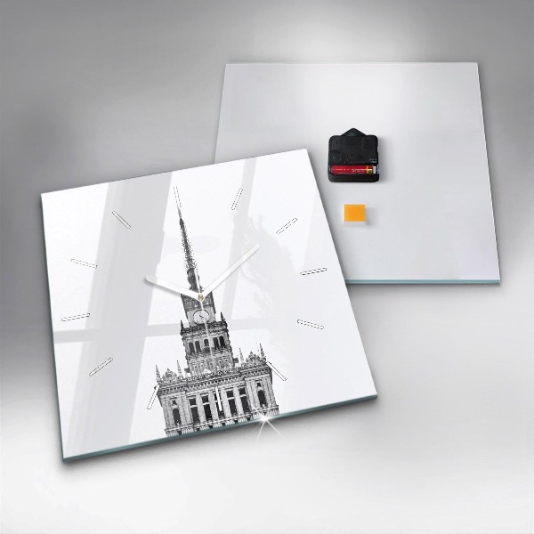 Horloge murale carrée Palais de la culture et de la science