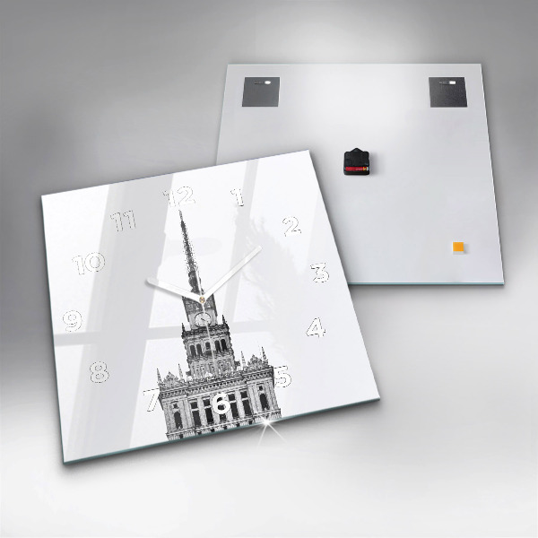 Horloge murale carrée Palais de la culture et de la science