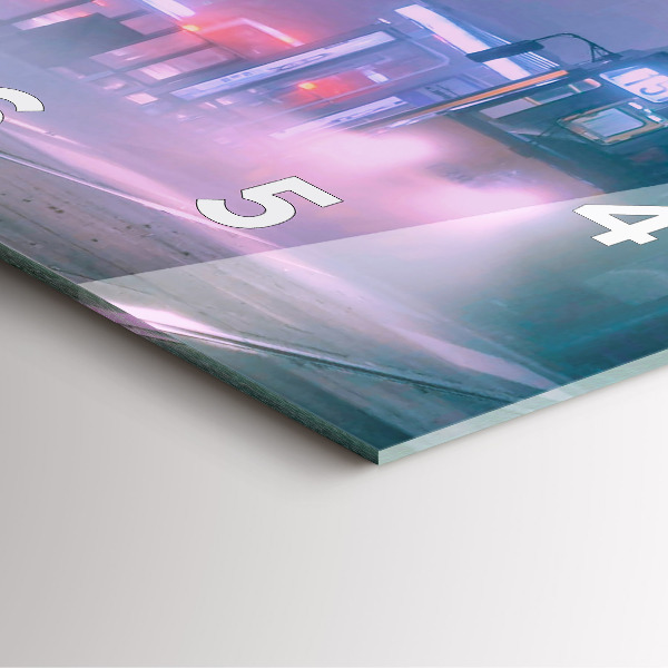 Horloge murale carrée Varsovie dans le brouillard