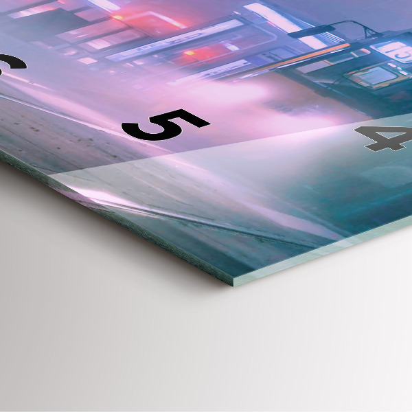 Horloge murale carrée Varsovie dans le brouillard