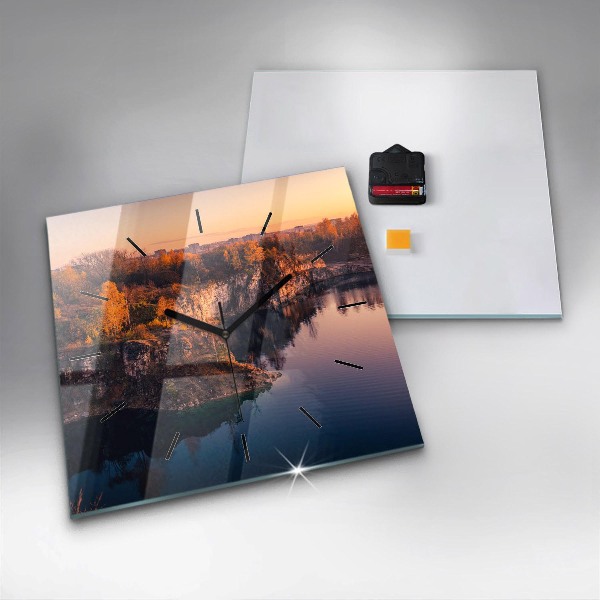 Horloge murale carrée Cracovie Lac Zakrzówek