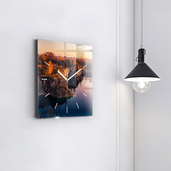 Horloge murale carrée Cracovie Lac Zakrzówek