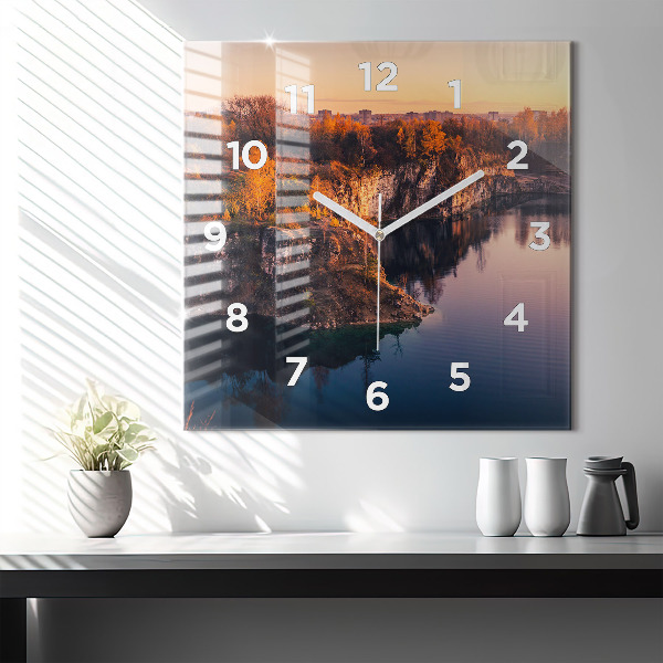 Horloge murale carrée Cracovie Lac Zakrzówek