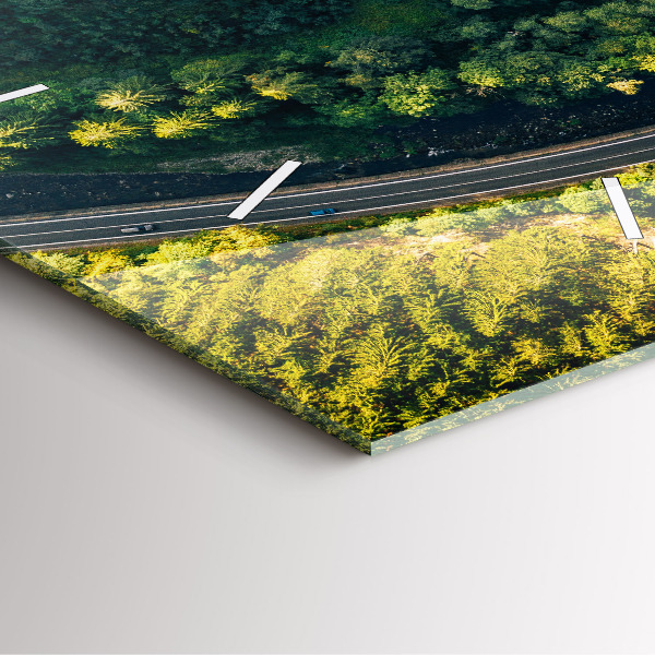 Horloge murale carrée 'La forêt vue à vol d''oiseau'