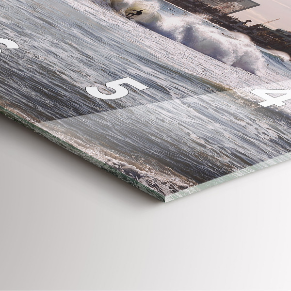 Horloge murale carrée Surfeur de Barcelone