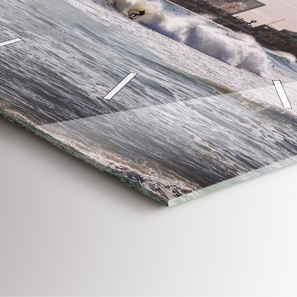 Horloge murale carrée Surfeur de Barcelone