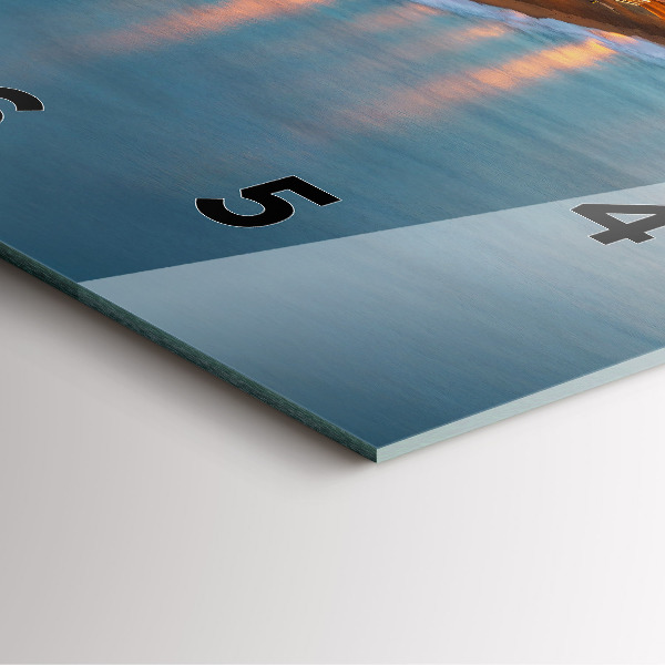 Pendule carrée en verre Plage de Barcelone