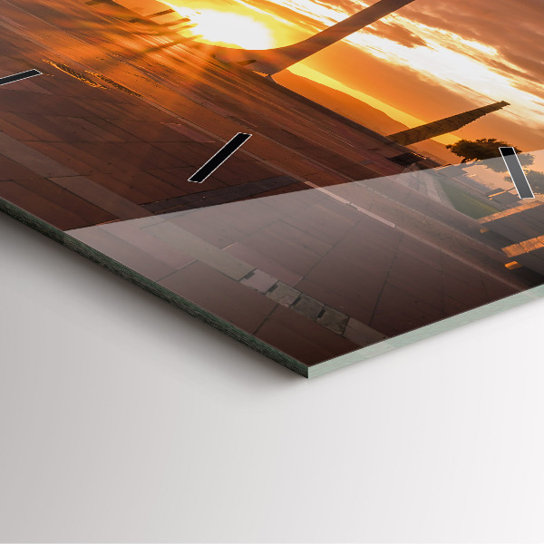 Horloge murale carrée Parc olympique de Barcelone