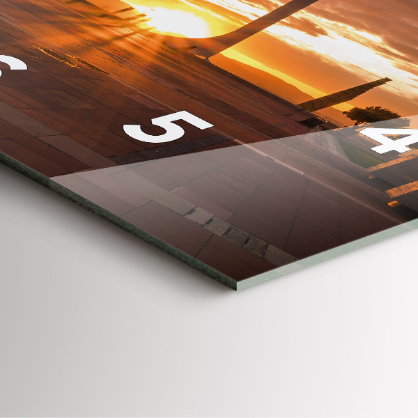 Horloge murale carrée Parc olympique de Barcelone