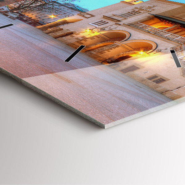 Horloge murale carrée Place du marché principal de Cracovie