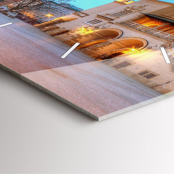 Horloge murale carrée Place du marché principal de Cracovie