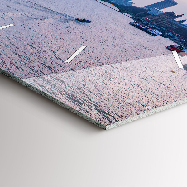 Horloge murale carrée Panorama de la ville du London Eye