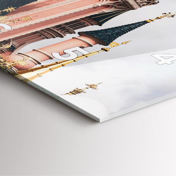 Horloge murale carrée Château de Disneyland Paris