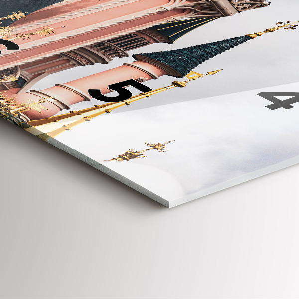 Horloge murale carrée Château de Disneyland Paris