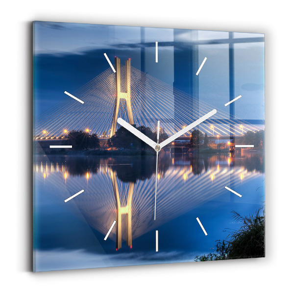 Horloge murale carrée Pont Rędziński à Wrocław