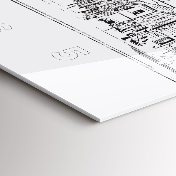 Horloge murale carrée Illustration de la ville de Poznań