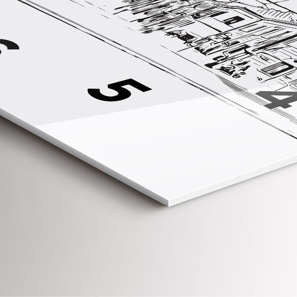 Horloge murale carrée Illustration de la ville de Poznań