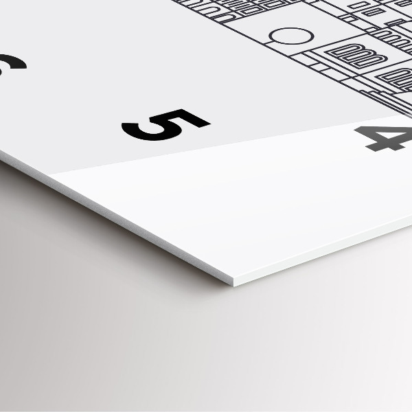 Horloge carrée en verre Panorama architectural de Lodz