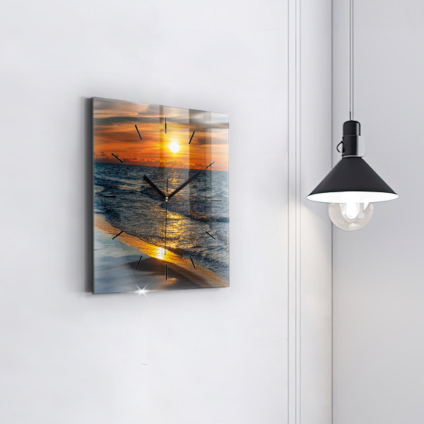 Horloge murale carrée Władysławowo, mer Baltique