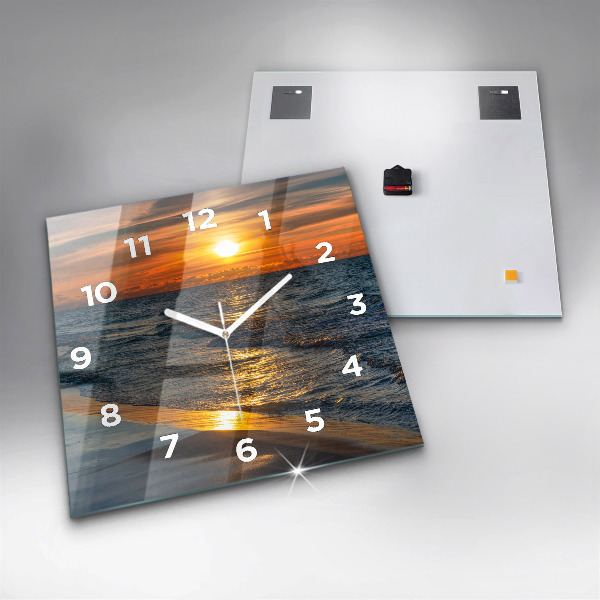 Horloge murale carrée Władysławowo, mer Baltique