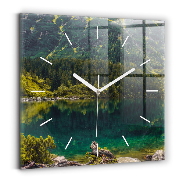 Horloge murale carrée Morskie Oko dans les Tatras