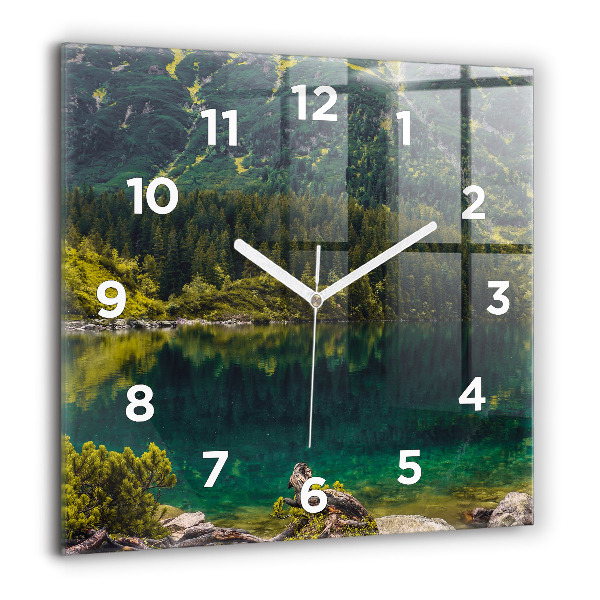 Horloge murale carrée Morskie Oko dans les Tatras
