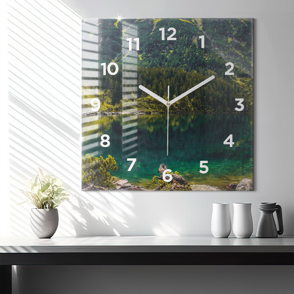 Horloge murale carrée Morskie Oko dans les Tatras