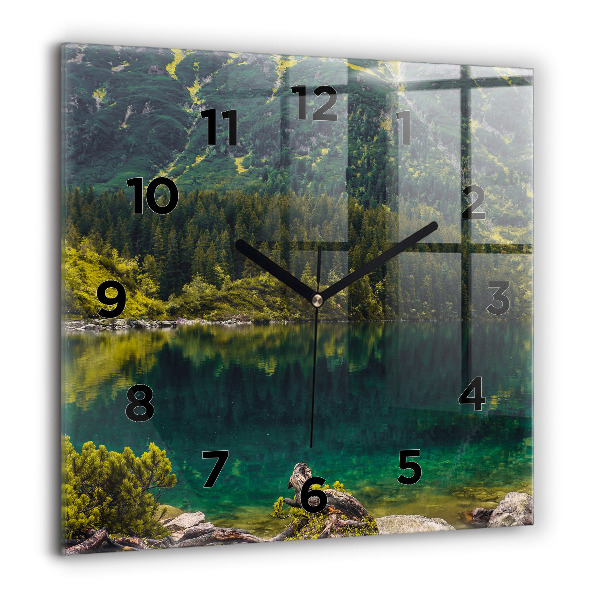 Horloge murale carrée Morskie Oko dans les Tatras