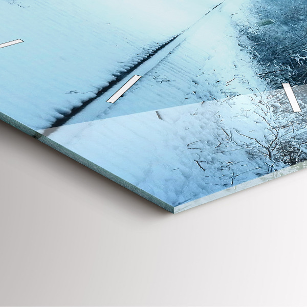 Horloge murale carrée Cerf sur les rails